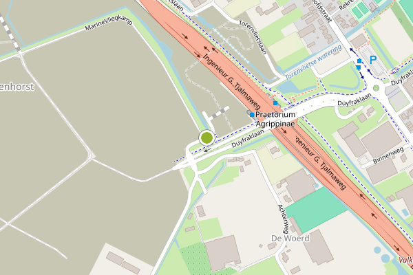 Ambulance-melding op Achterweg, Valkenburg ZH op 24 juni, kaart-overzicht