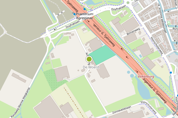 Ambulance-melding op Achterweg, Valkenburg ZH op 24 juni, kaart-overzicht