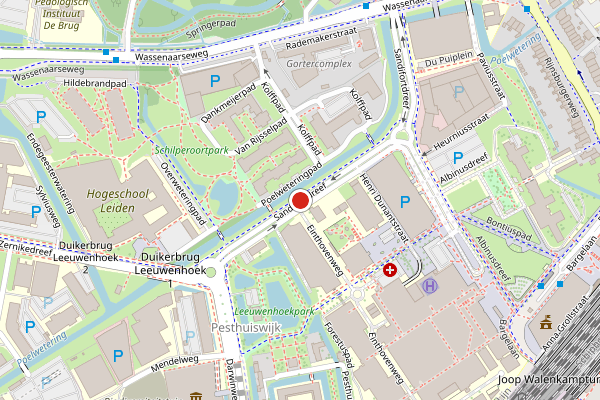 Brandweer-melding op Sandifortdreef, Leiden op 24 juni, kaart-overzicht