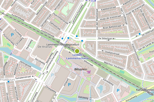 Ambulance-melding op Kamerlingh Onnesplein, Leiden op 24 juni, kaart-overzicht