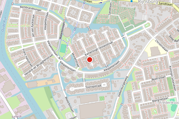 Brandweer-melding op Willy Sluiterstraat, Katwijk op 23 juni, kaart-overzicht