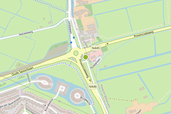 Ambulance-melding op Hofdijklaan, Leiderdorp op 24 juni, kaart-overzicht