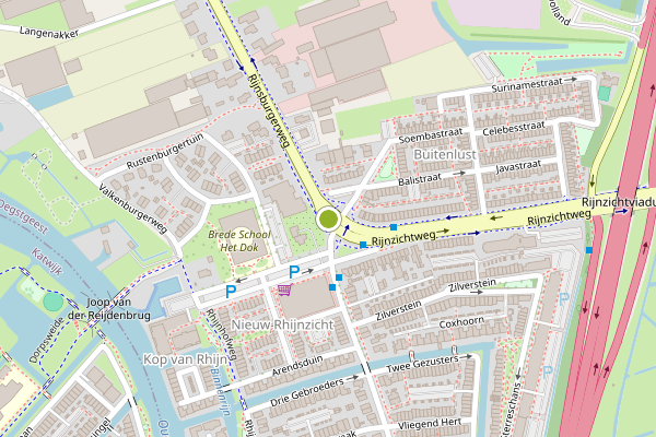 Ambulance-melding op Rijnsburgerweg, Oegstgeest op 24 juni, kaart-overzicht