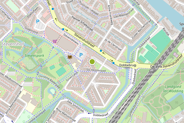 Ambulance-melding op Theda Mansholtstraat, Leiden op 24 juni, kaart-overzicht