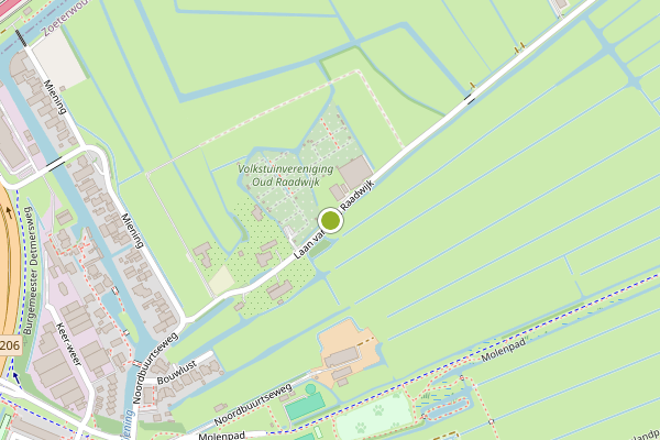Ambulance-melding op Laan van Oud Raadwijk, Zoeterwoude op 24 juni, kaart-overzicht