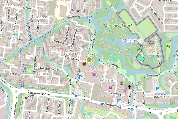 Ambulance-melding op Rosmolen, Leiden op 25 juni, kaart-overzicht