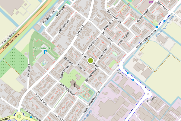 Ambulance-melding op Duindoornstraat, Noordwijkerhout op 25 juni, kaart-overzicht