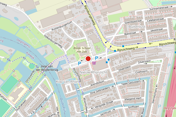 Brandweer-melding op Rustenburgerpad, Oegstgeest op 26 juni, kaart-overzicht