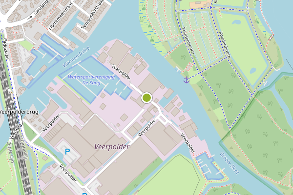 Ambulance-melding op Veerpolder, Warmond op 26 juni, kaart-overzicht