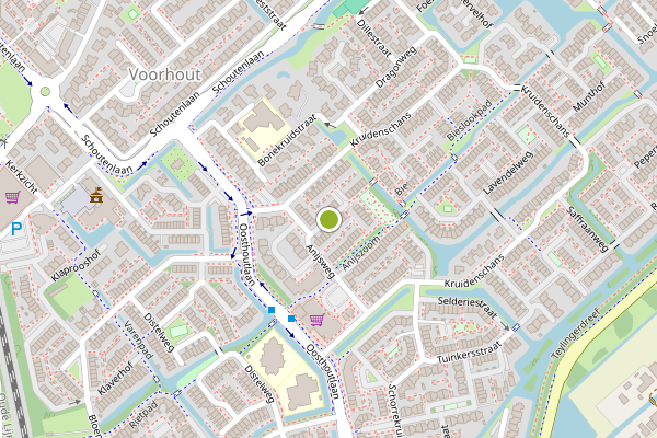 Ambulance-melding op Basilicumhof, Voorhout op 26 juni, kaart-overzicht