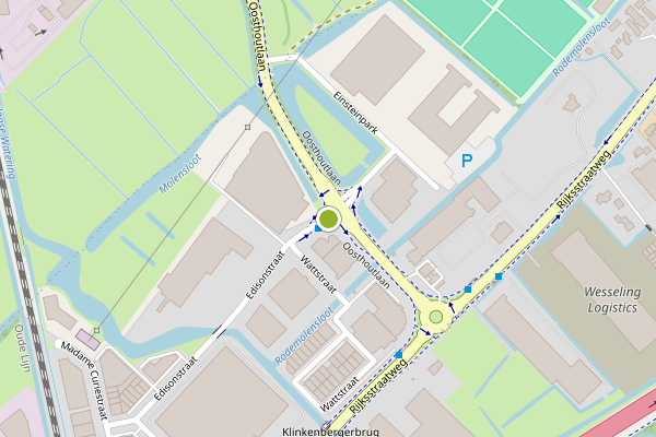 Ambulance-melding op Edisonstraat, Sassenheim op 26 juni, kaart-overzicht