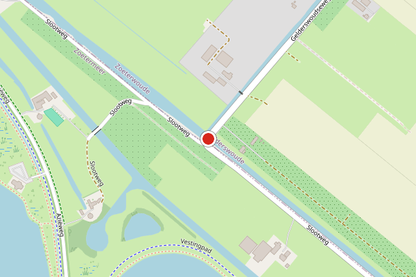 Brandweer-melding op Gelderswoudseweg, Gelderswoude op 26 juni, kaart-overzicht