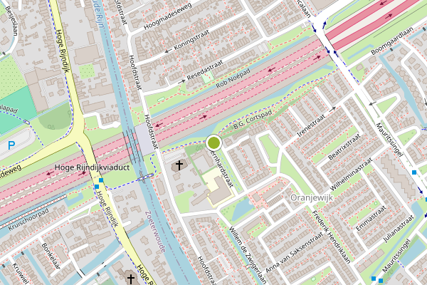 Ambulance-melding op Bernhardstraat, Leiderdorp op 26 juni, kaart-overzicht