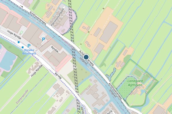 Politie-melding op Achthovenerweg, Leiderdorp op 26 juni, kaart-overzicht