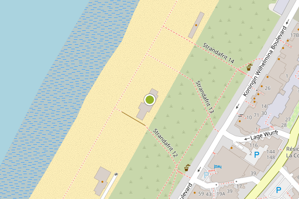 Ambulance-melding op Koningin Wilhelmina Boulevard, Noordwijk op 26 juni, kaart-overzicht