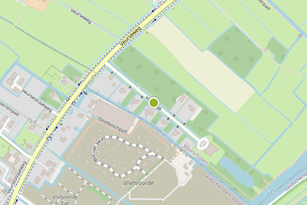 Ambulance-melding op Haagwijk, Voorschoten op 27 juni, kaart-overzicht