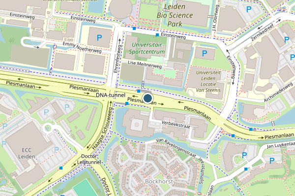 Politie-melding op Plesmanlaan, Leiden op 27 juni, kaart-overzicht