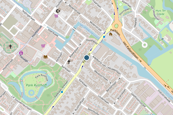 Politie-melding op Parklaan, Sassenheim op 27 juni, kaart-overzicht