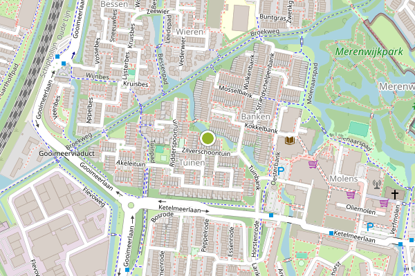 Ambulance-melding op Egelantiertuin, Leiden op 27 juni, kaart-overzicht