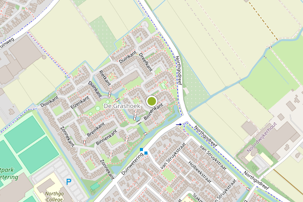 Ambulance-melding op Dreefkant, Noordwijk op 27 juni, kaart-overzicht