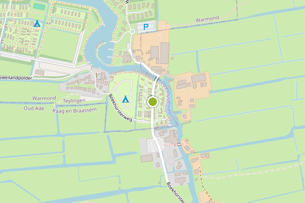 Ambulance-melding op Boekhorsterweg, Warmond op 27 juni, kaart-overzicht