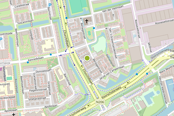 Ambulance-melding op Jacob Romansstraat, Leiden op 27 juni, kaart-overzicht